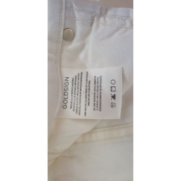 Goldsign Women's Cream Benefit High Rise Relaxed Straight Jeans Size 26 - Picture 12 of 16